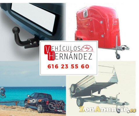 Enganche de remolque y caravana